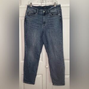 Judy Blue Slim Fit Tapered Blue Jeans Plus Size 14W